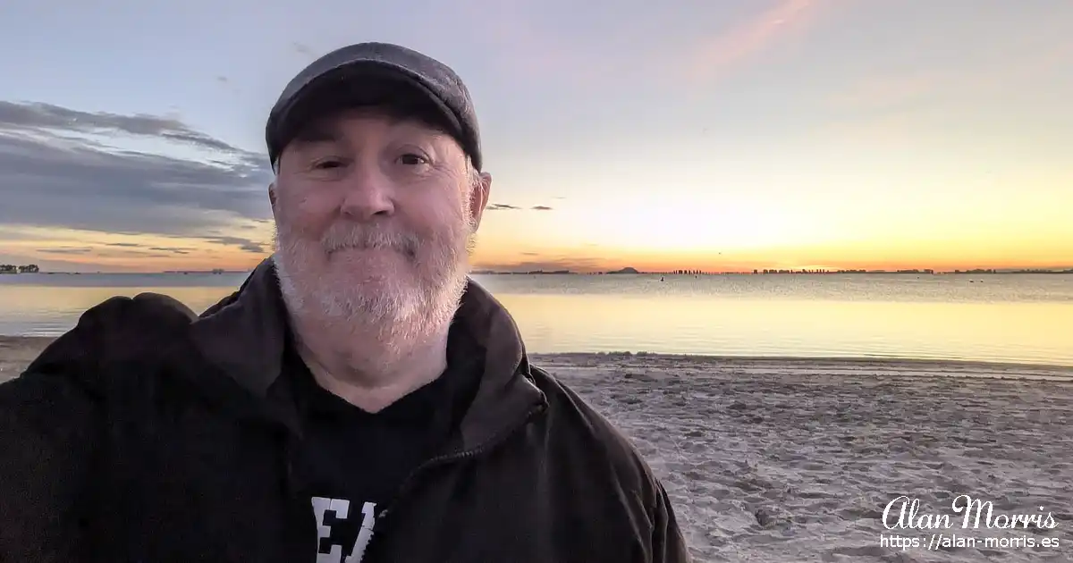 Alan Morris at Playa de Espejo in Los Alcazares.